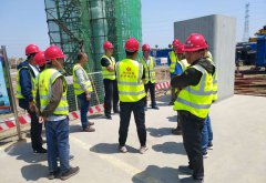 人民路項目部組織市政工程現(xiàn)場安全文明施工學習交流會